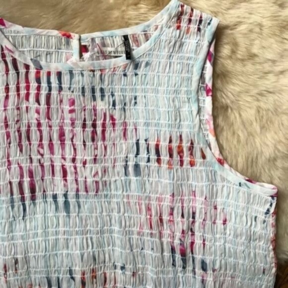 Anthro Smock Tangiers Pleated Floral Rose Dress - Picture 4 of 4